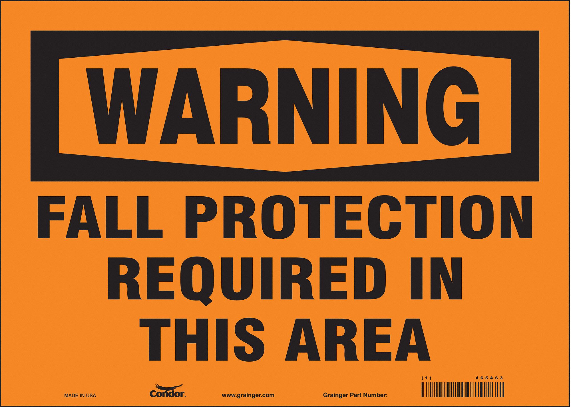 Safety Sign: Vinyl, Adhesive Sign Mounting, 10 in x 14 in Nominal Sign Size, Not Retroreflective