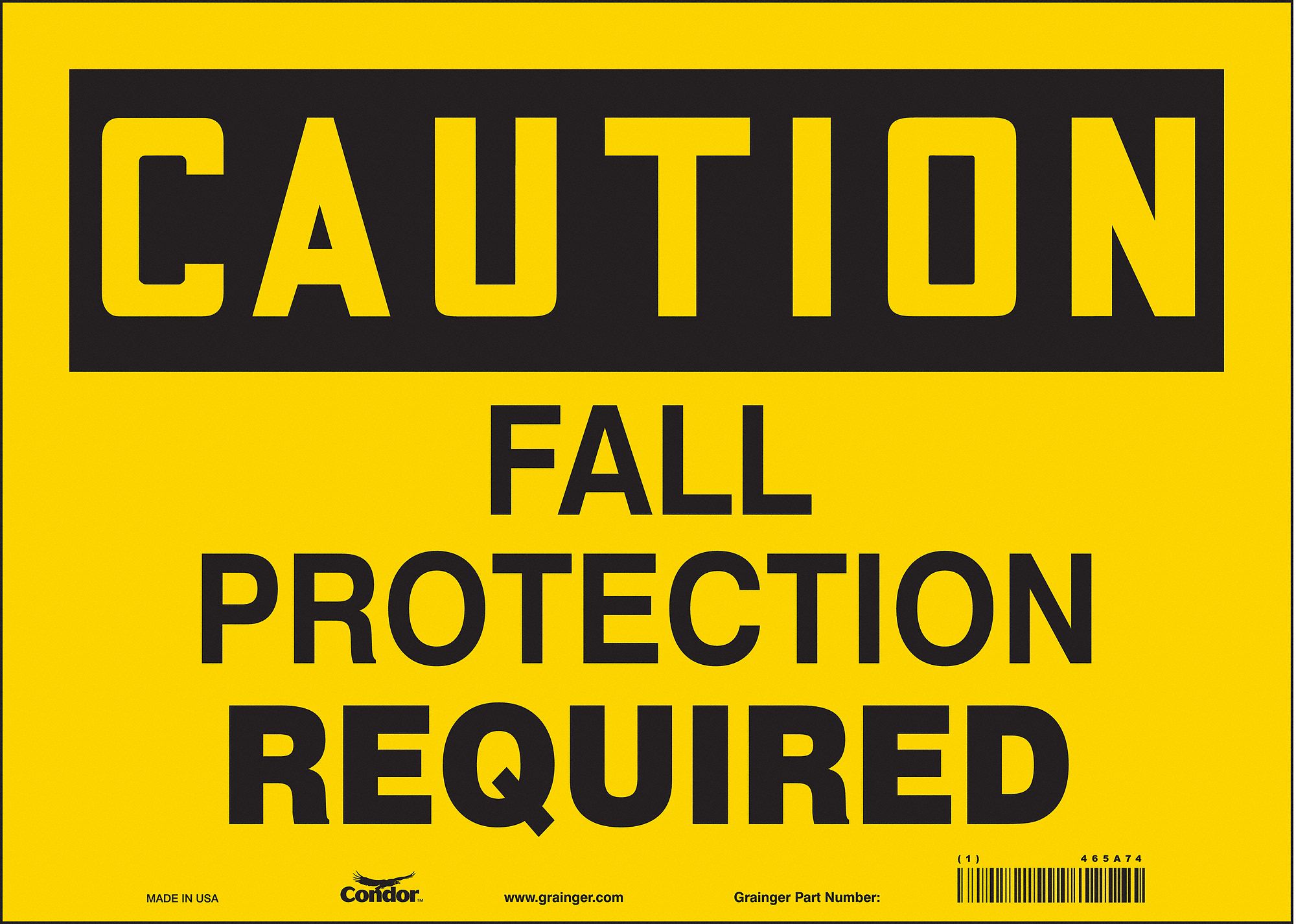 Safety Sign: Vinyl, Adhesive Sign Mounting, 10 in x 14 in Nominal Sign Size, Not Retroreflective