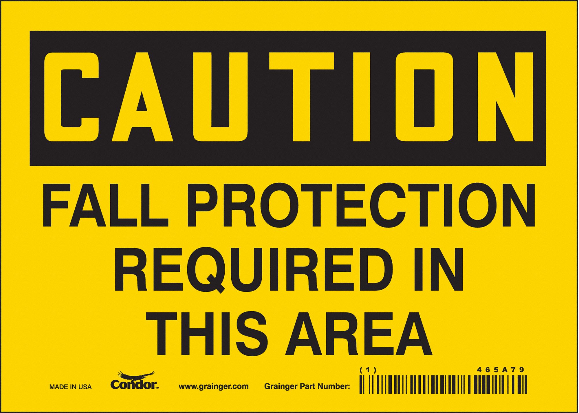 Safety Sign: Vinyl, Adhesive Sign Mounting, 5 in x 7 in Nominal Sign Size, Not Retroreflective