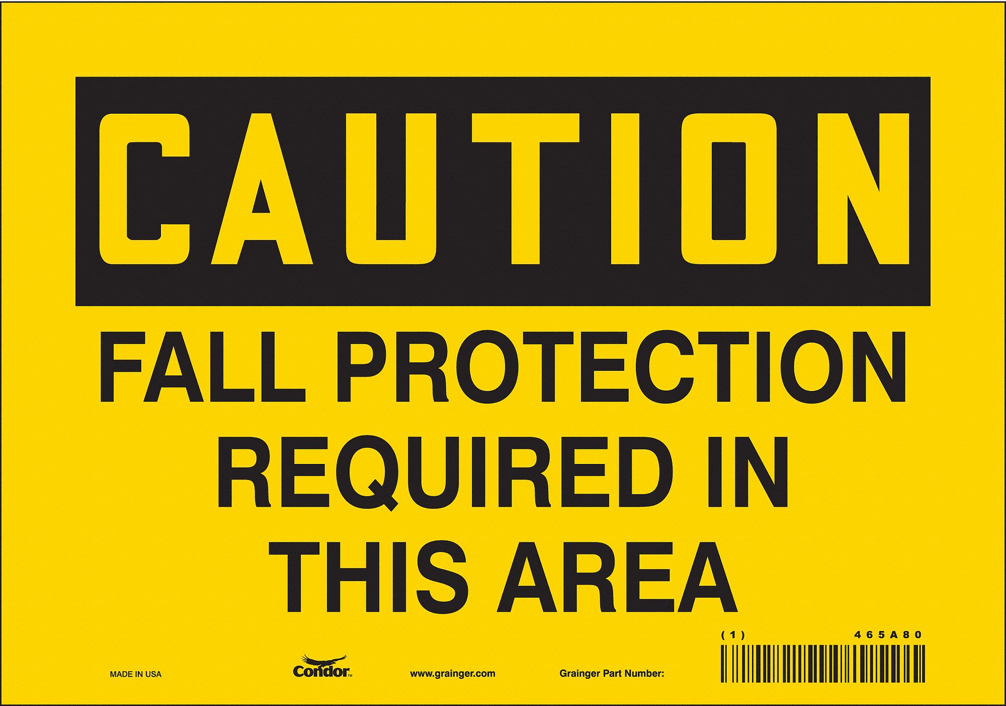 Safety Sign: Vinyl, Adhesive Sign Mounting, 7 in x 10 in Nominal Sign Size, Not Retroreflective