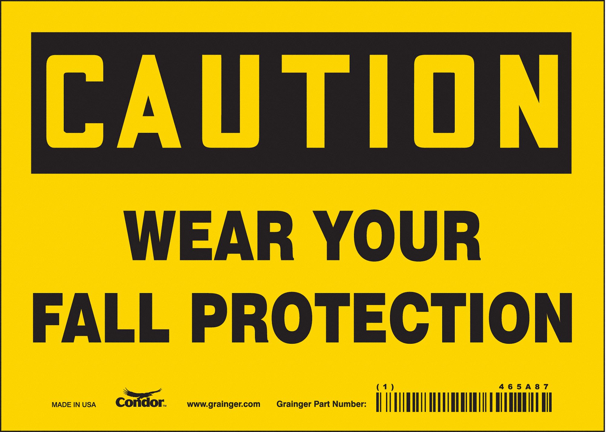 Safety Sign: Vinyl, Adhesive Sign Mounting, 5 in x 7 in Nominal Sign Size, Not Retroreflective