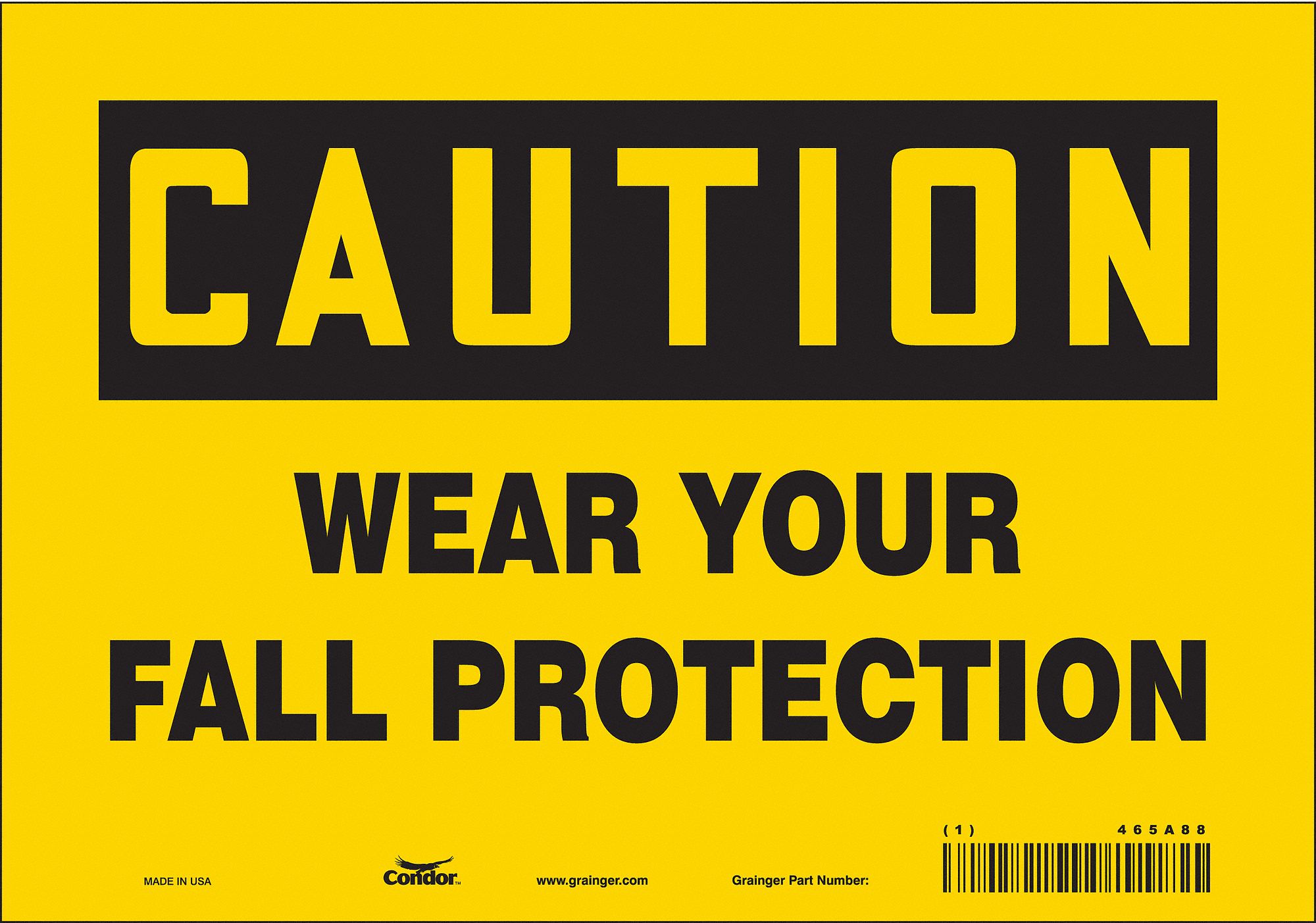 Safety Sign: Vinyl, Adhesive Sign Mounting, 7 in x 10 in Nominal Sign Size, Not Retroreflective