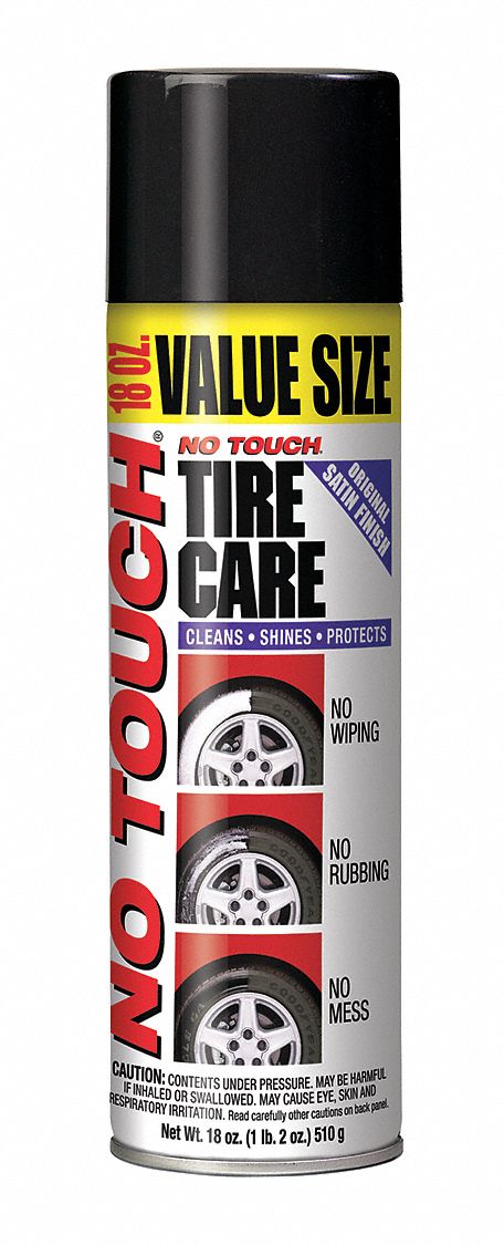 Tire Cleaner: Aerosol Can, White, White Foam, Aerosol, 18 oz Container Size