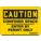SAFETY SIGN, POLYETHYLENE, MOUNTING HOLES, 7 IN X 10 IN NOMINAL SIGN SIZE, CONFINED SPACE ENTER BY PERMIT ONLY