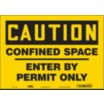 Caution: Confined Space Enter By Permit Only Signs