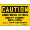 Caution: Confined Space Entry Permit Required Call Your Supervisor Signs