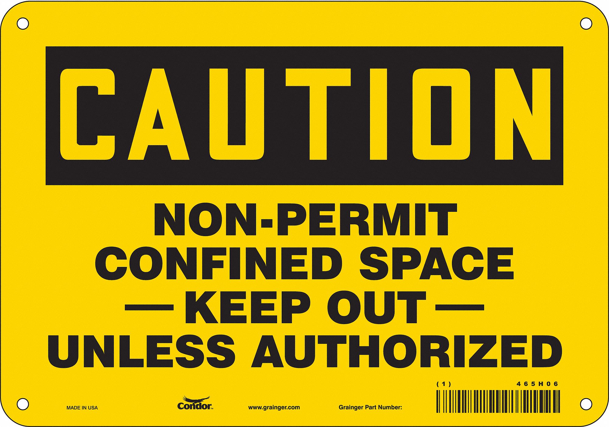 PANNEAU SECURITE,7PO X 10PO,ALUMINIUM