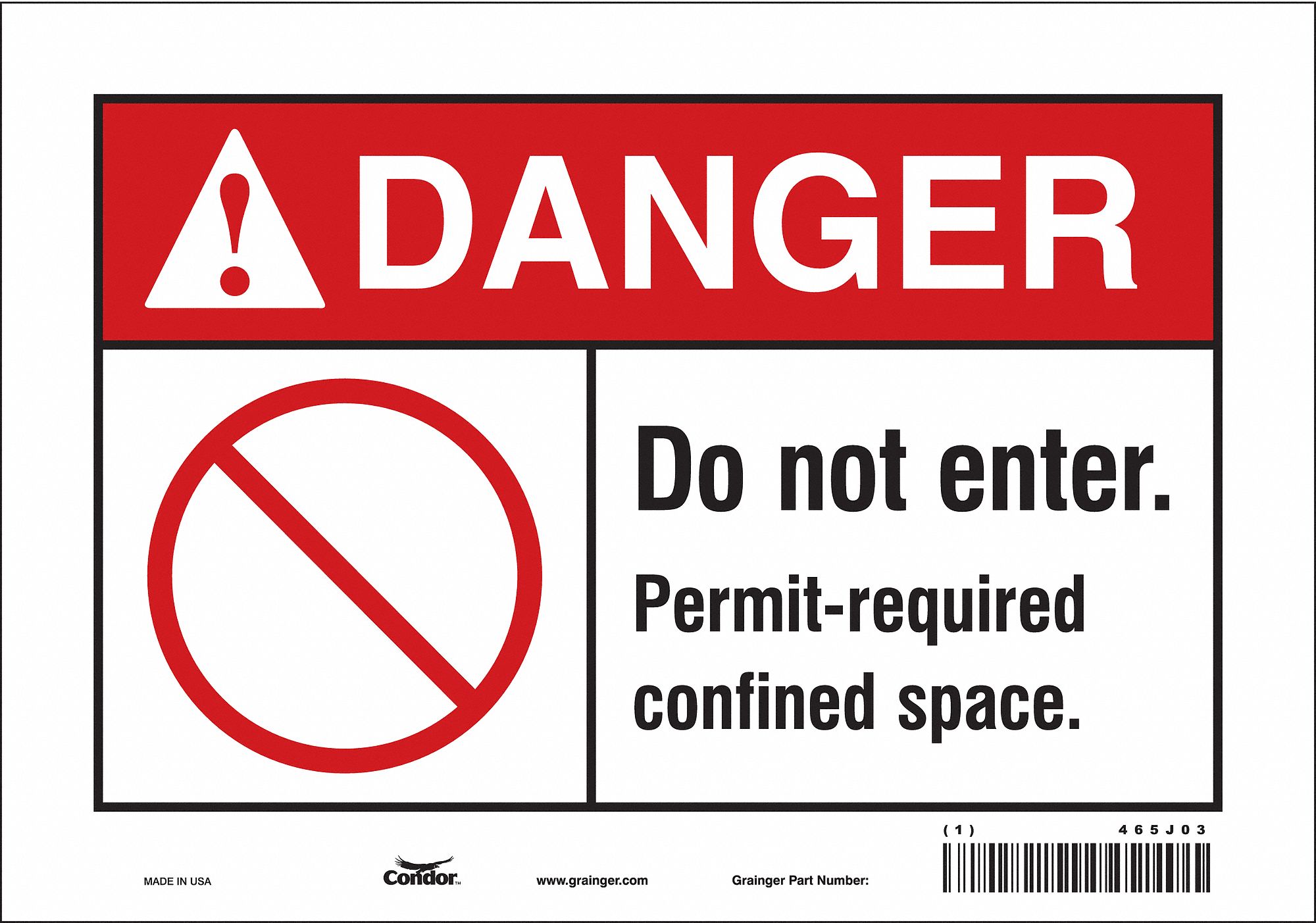 Safety Sign: Vinyl, Adhesive Sign Mounting, 7 in x 10 in Nominal Sign Size, Not Retroreflective