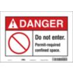 Danger: Do Not Enter. Permit-Required Confined Space. Signs