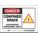 SAFETY SIGN, VINYL, ADHESIVE MOUNT, 5 X 7IN, NOT RETROREFLECTIVE, CONFINED SPACE AUTHORIZED PERSONNEL ONLY