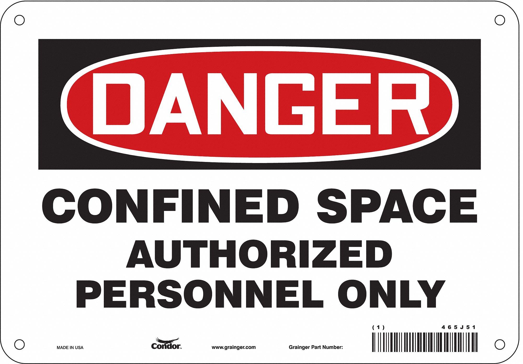 Safety Sign, 7 in x 10 in, Fiberglass