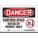 SAFETY SIGN, VINYL, ADHESIVE MOUNT, 5 X 7 IN NOMINAL SIGN SIZE, NOT RETROREFLECTIVE, CONFINED SPACE ENTER BY PERMIT ONLY