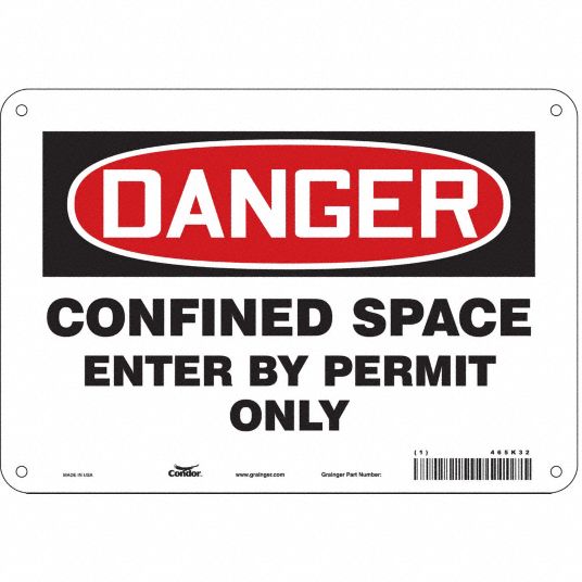 Aluminum, Mounting Holes Sign Mounting, Safety Sign - 465K32|465K32 ...