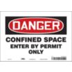 Danger: Confined Space Entry By Permit Only Signs