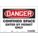 SAFETY SIGN, VINYL, ADHESIVE MOUNT, 7 X 10IN NOMINAL SIGN SIZE, NOT RETROREFLECTIVE, CONFINED SPACE ENTRY BY PERMIT ONLY