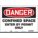 SAFETY SIGN, VINYL, ADHESIVE MOUNT, 10X14IN NOMINAL SIGN SIZE, NOT RETROREFLECTIVE, CONFINED SPACE ENTRY BY PERMIT ONLY