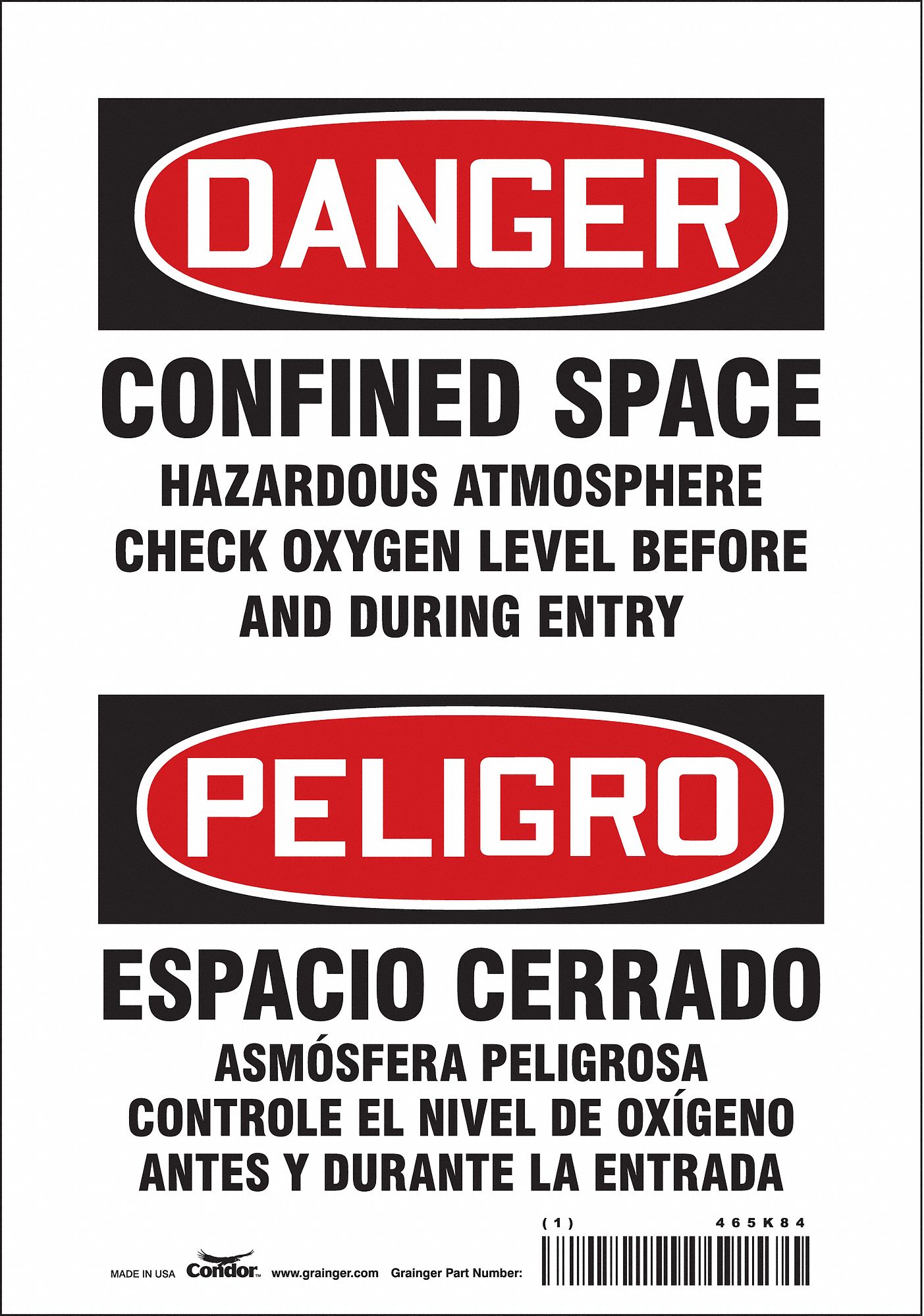 Safety Sign, 10 in x 7 in, Vinyl