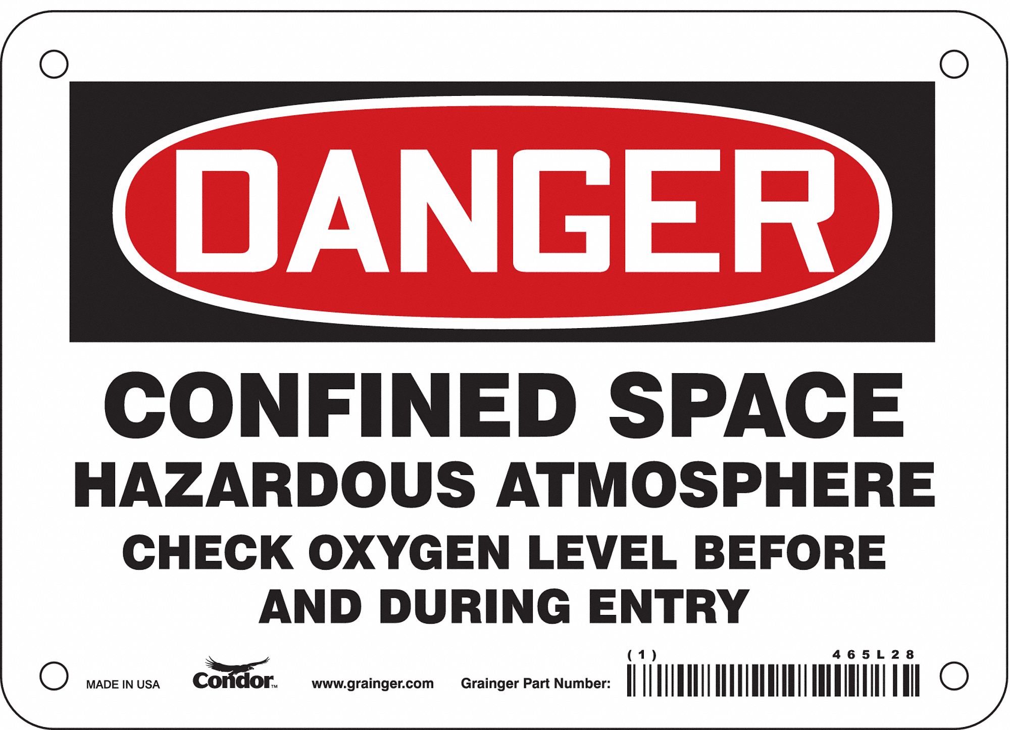 Safety Sign: Vinyl, Adhesive Sign Mounting, 5 in x 7 in Nominal Sign Size, Not Retroreflective