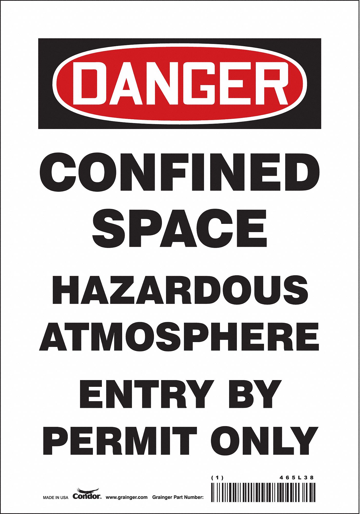 Safety Sign: Vinyl, Adhesive Sign Mounting, 10 in x 7 in Nominal Sign Size, Not Retroreflective