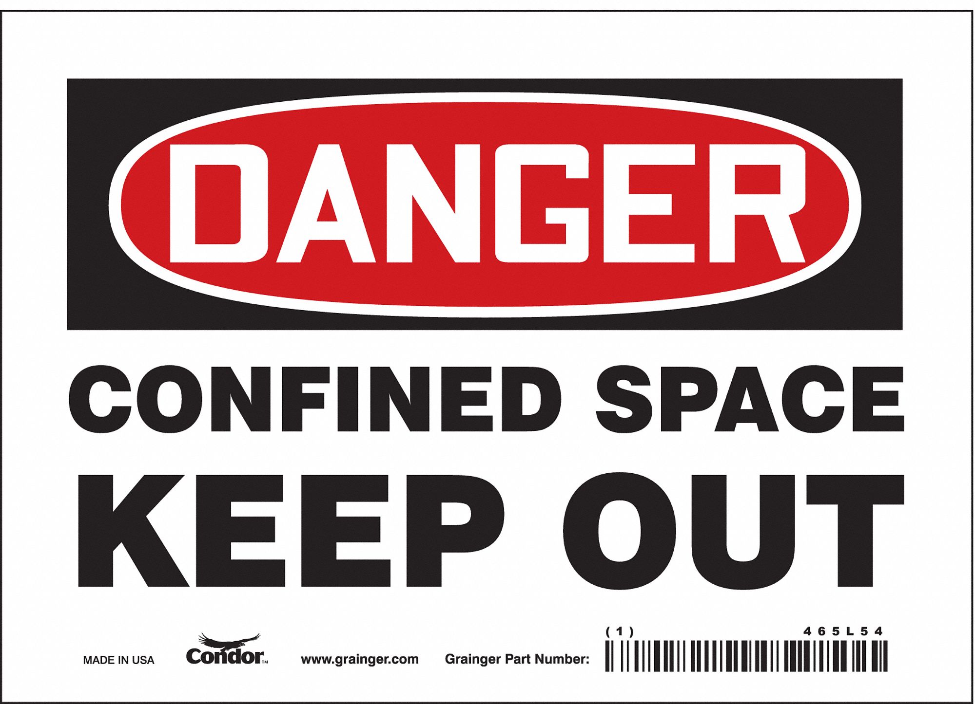 PANNEAU SECURITE,5PO X 7PO,VINYLE