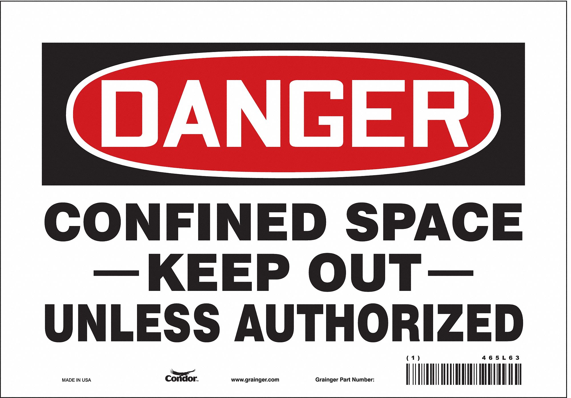 Safety Sign: Vinyl, Adhesive Sign Mounting, 7 in x 10 in Nominal Sign Size, Not Retroreflective