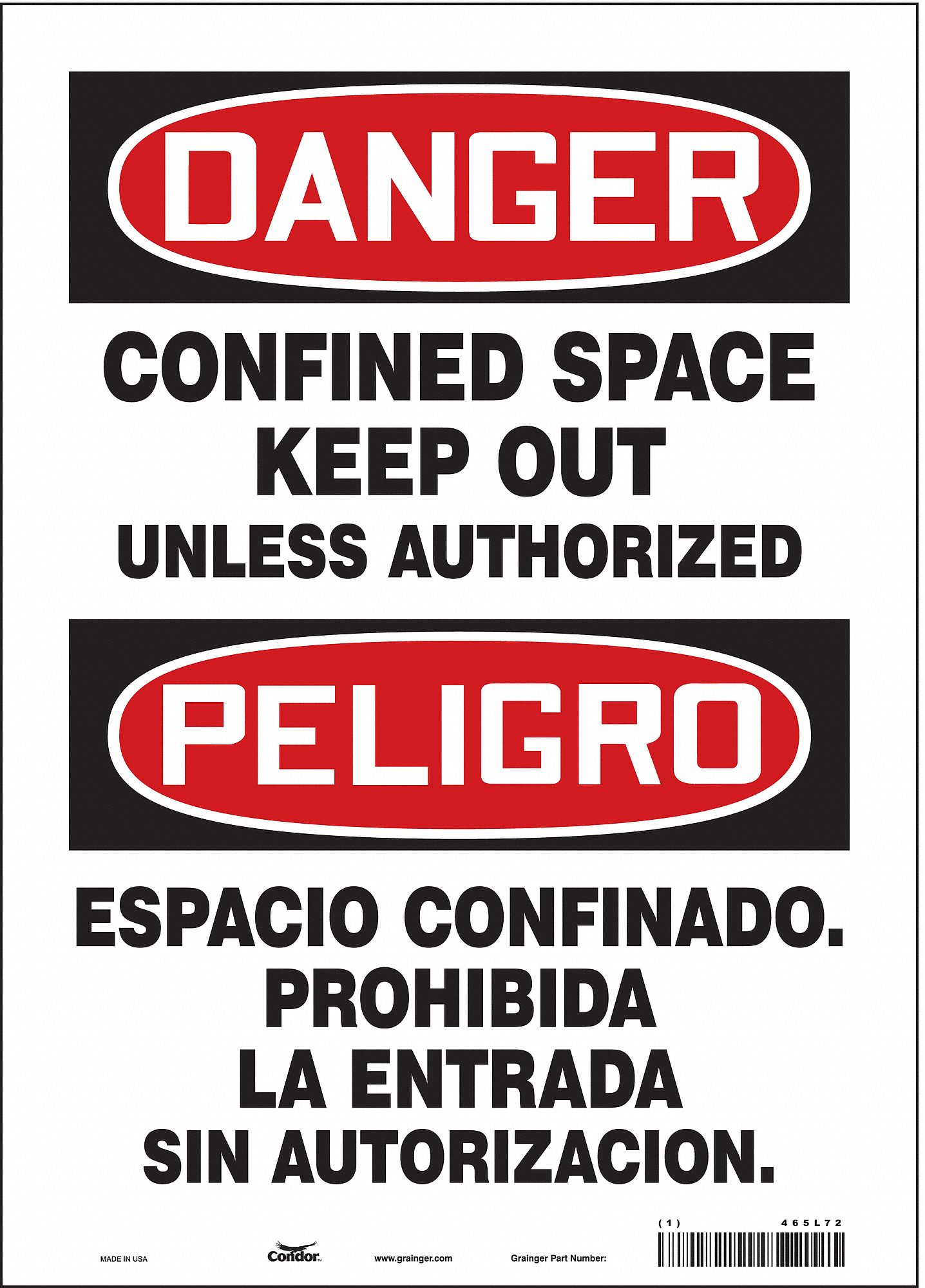 PANNEAU SECURITE,14PO X 10PO,VINYLE