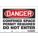 SAFETY SIGN, VINYL, ADHESIVE MOUNT, 7 X 10 IN, NOT RETROREFLECTIVE, CONFINED SPACE PERMIT REQUIRED DO NOT ENTER