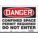 SAFETY SIGN, VINYL, ADHESIVE MOUNT, 10 X 14 IN, NOT RETROREFLECTIVE, CONFINED SPACE PERMIT REQUIRED DO NOT ENTER