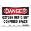 Danger: Oxygen Deficient Confined Space Signs