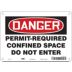 Danger: Permit-Required Confined Space Do Not Enter Signs