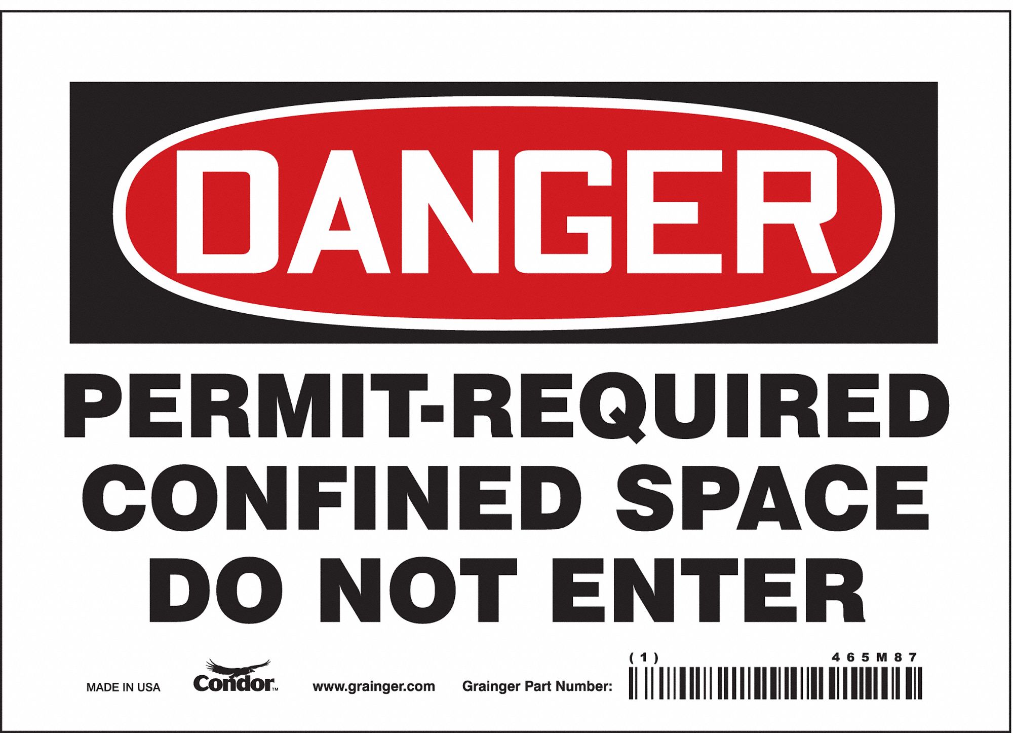 Safety Sign: Vinyl, Adhesive Sign Mounting, 5 in x 7 in Nominal Sign Size, Not Retroreflective