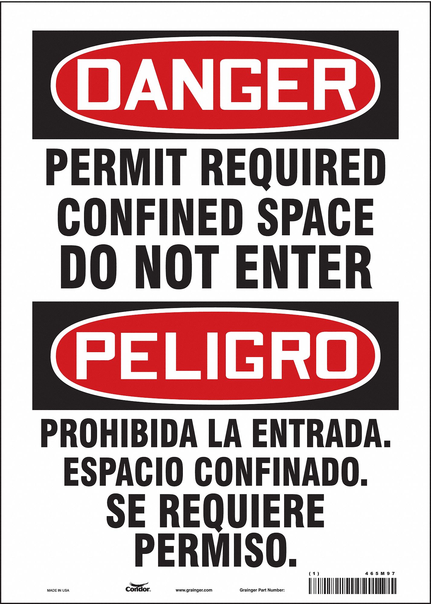 Safety Sign: Vinyl, Adhesive Sign Mounting, 14 in x 10 in Nominal Sign Size, Not Retroreflective