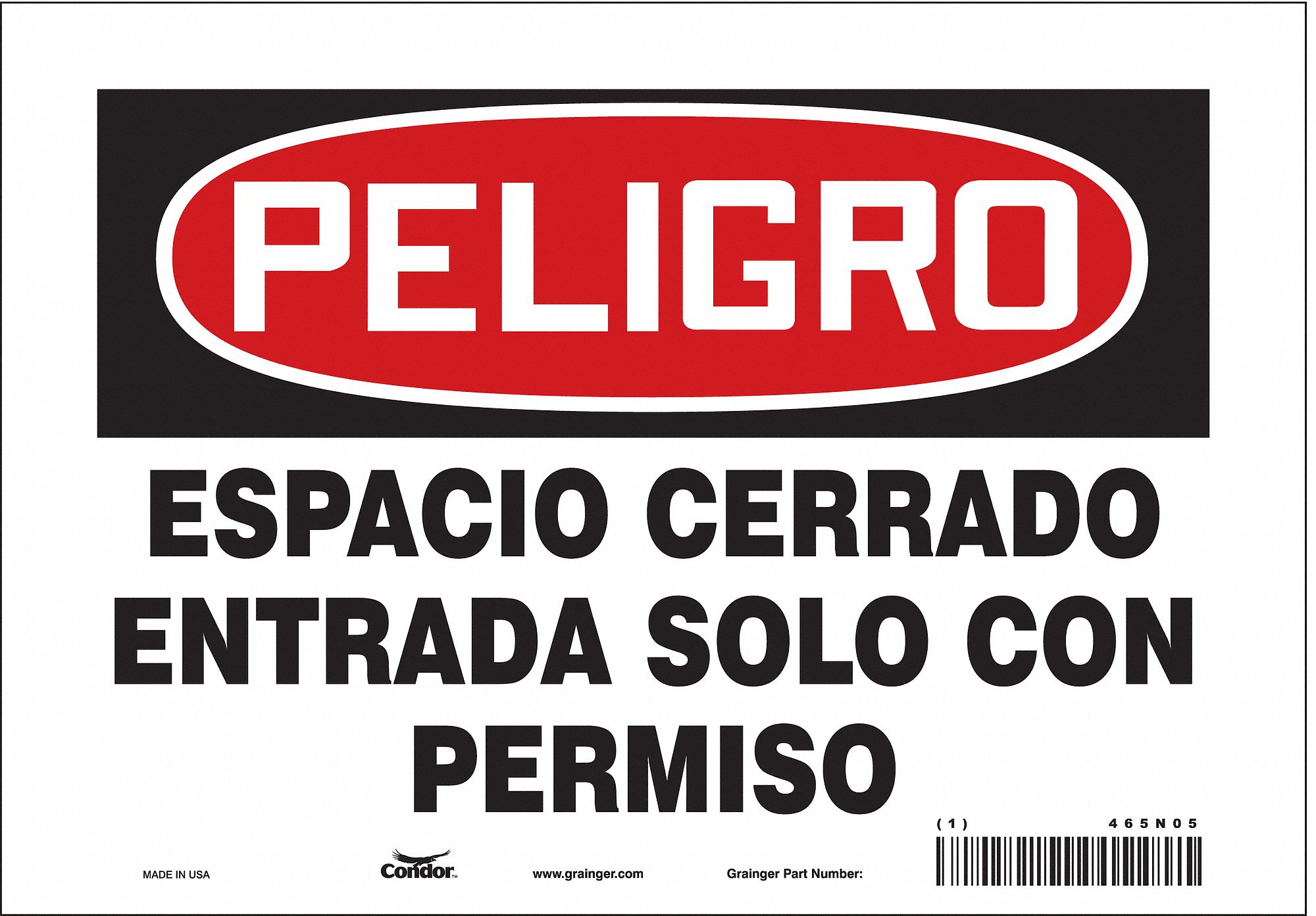 Safety Sign: Vinyl, Adhesive Sign Mounting, 7 in x 10 in Nominal Sign Size, Not Retroreflective