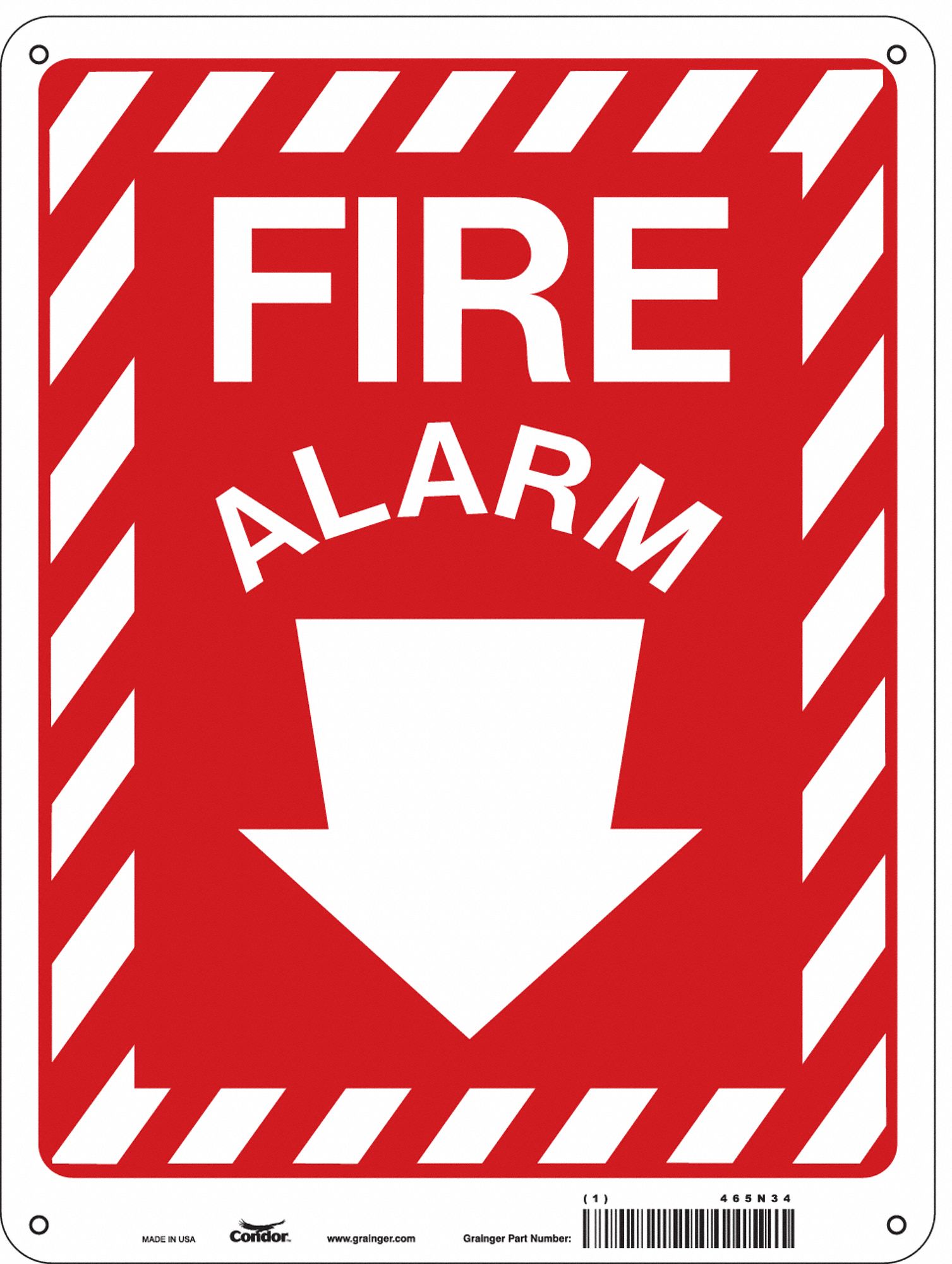 Safety Sign, 12 in x 9 in, Aluminum