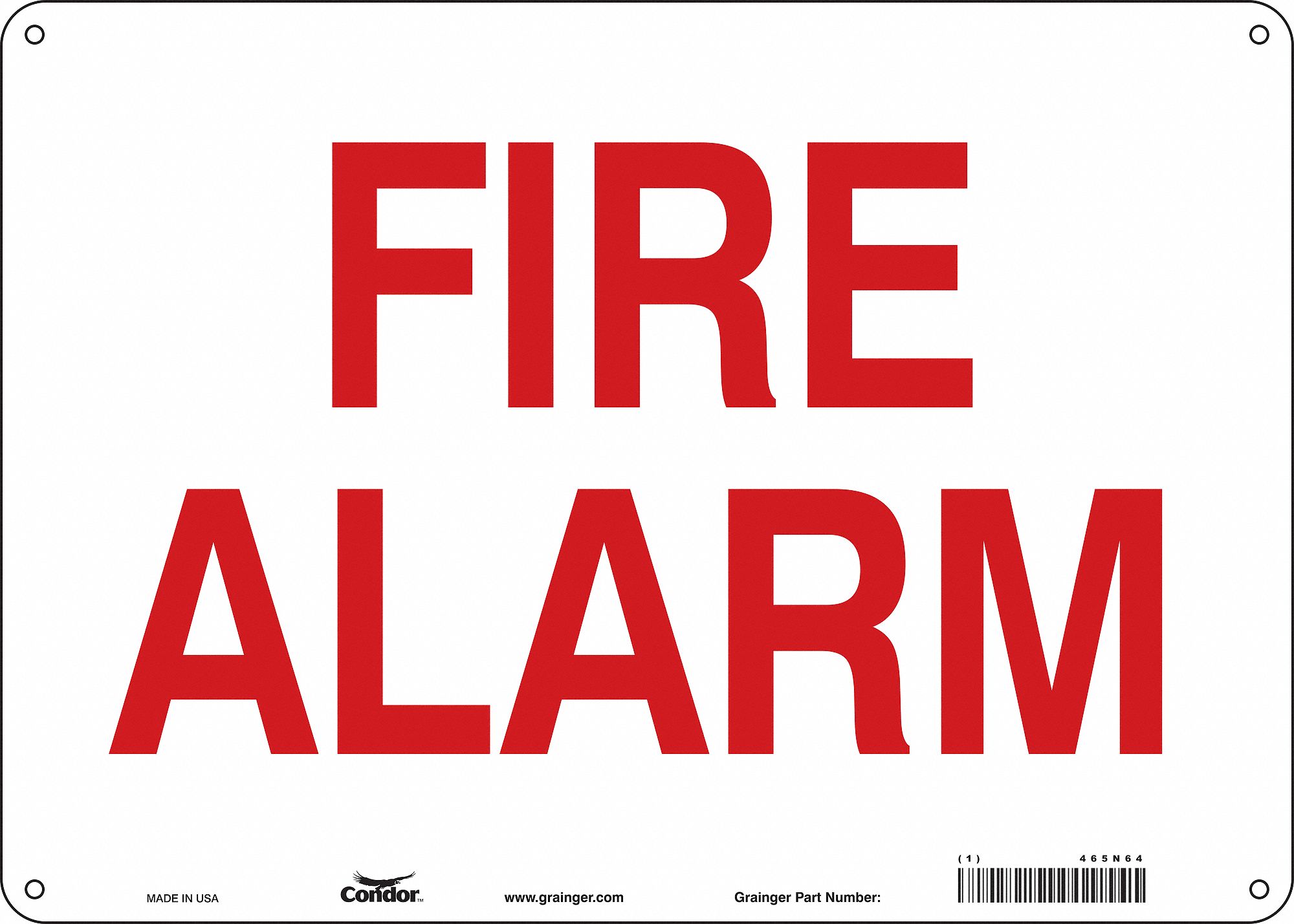 Safety Sign: Aluminum, Mounting Holes Sign Mounting, 10 in x 14 in Nominal Sign Size, 0.032 in Thick
