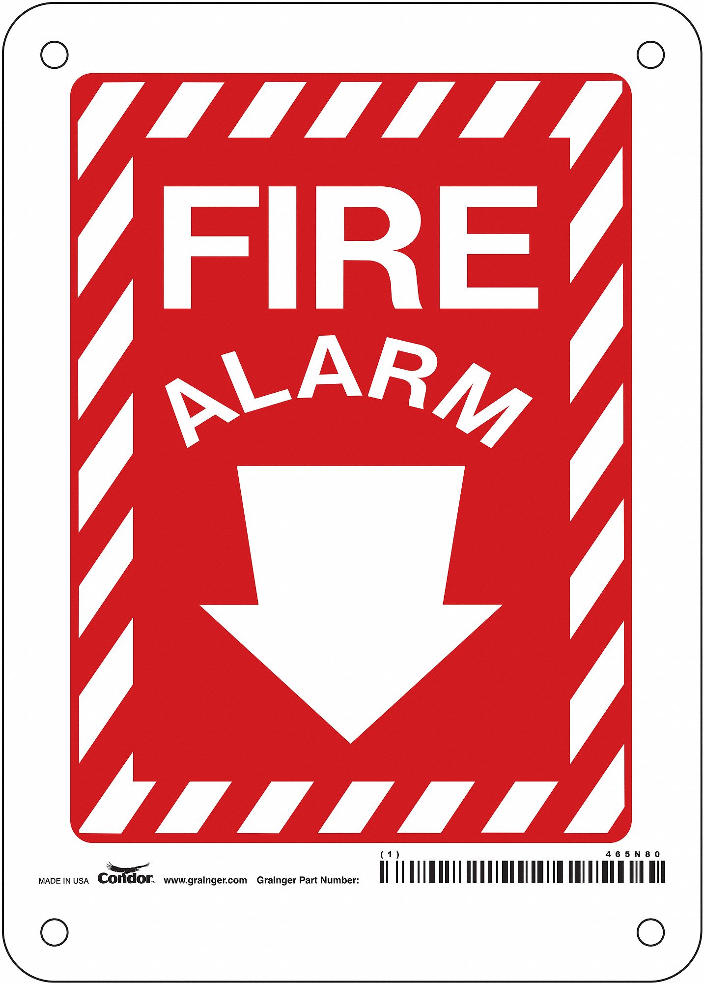 Safety Sign: Aluminum, Mounting Holes Sign Mounting, 7 in x 5 in Nominal Sign Size, 0.032 in Thick