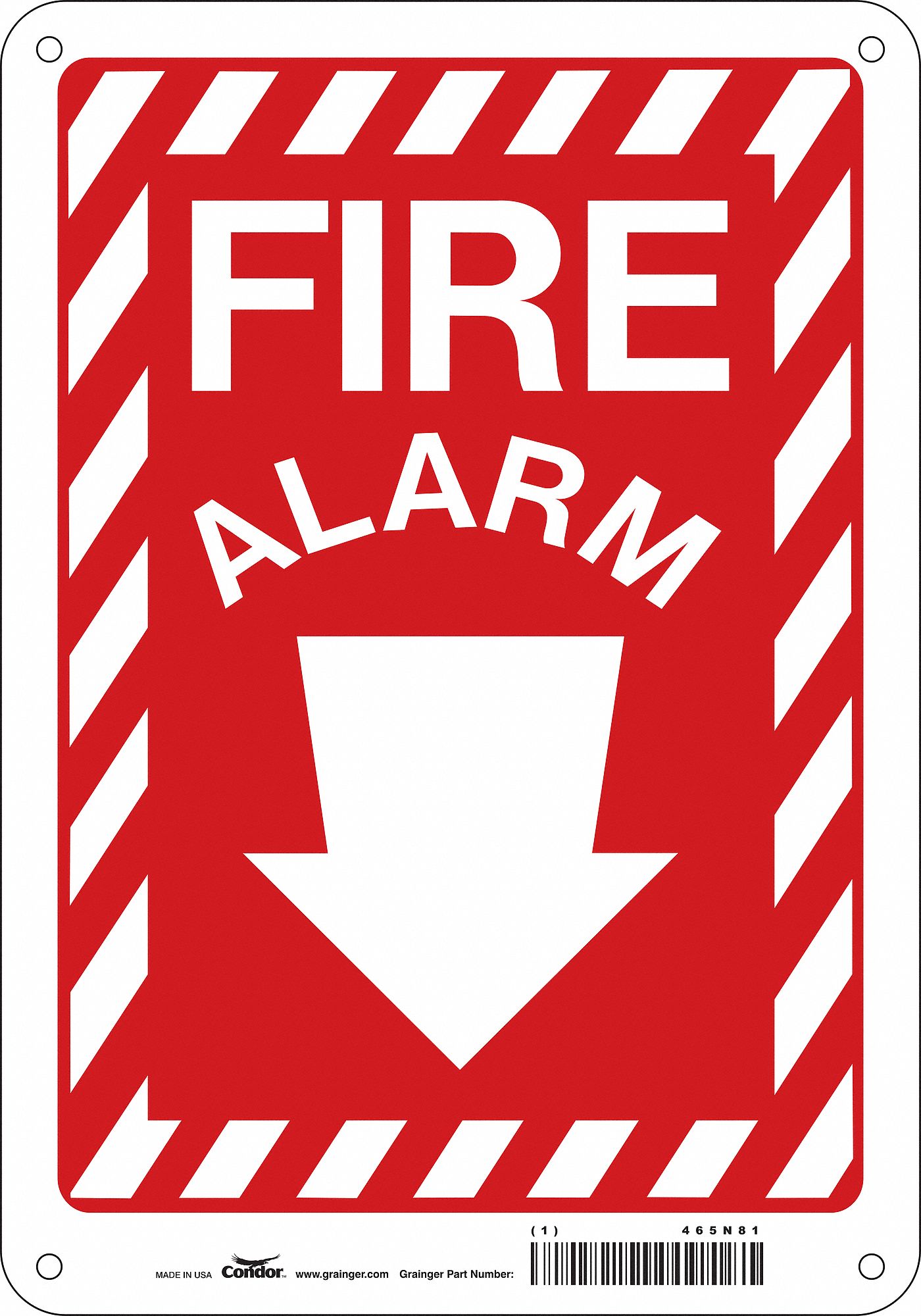 Safety Sign: Aluminum, Mounting Holes Sign Mounting, 10 in x 7 in Nominal Sign Size, 0.032 in Thick