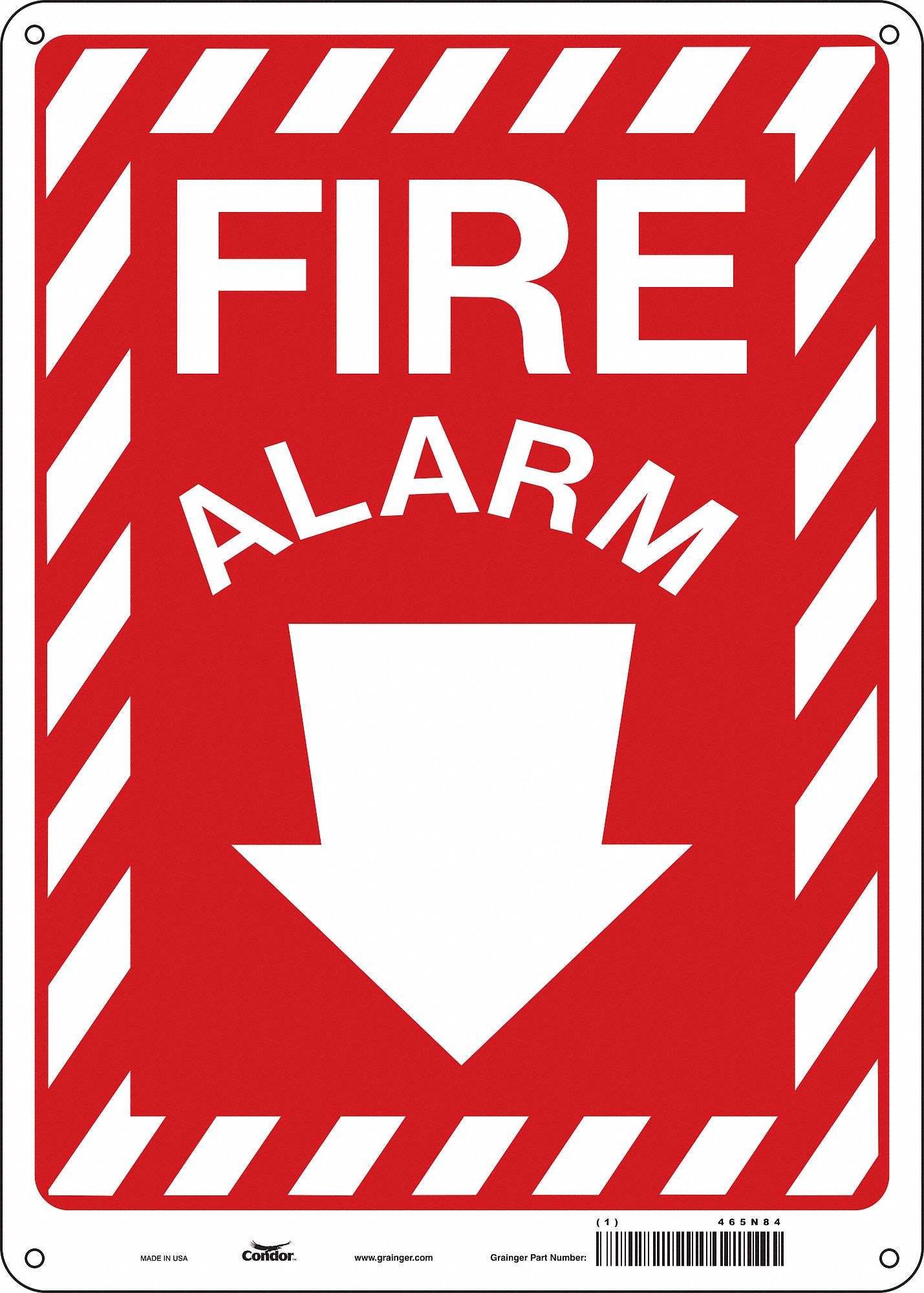 Safety Sign, 14 in x 10 in, Fiberglass