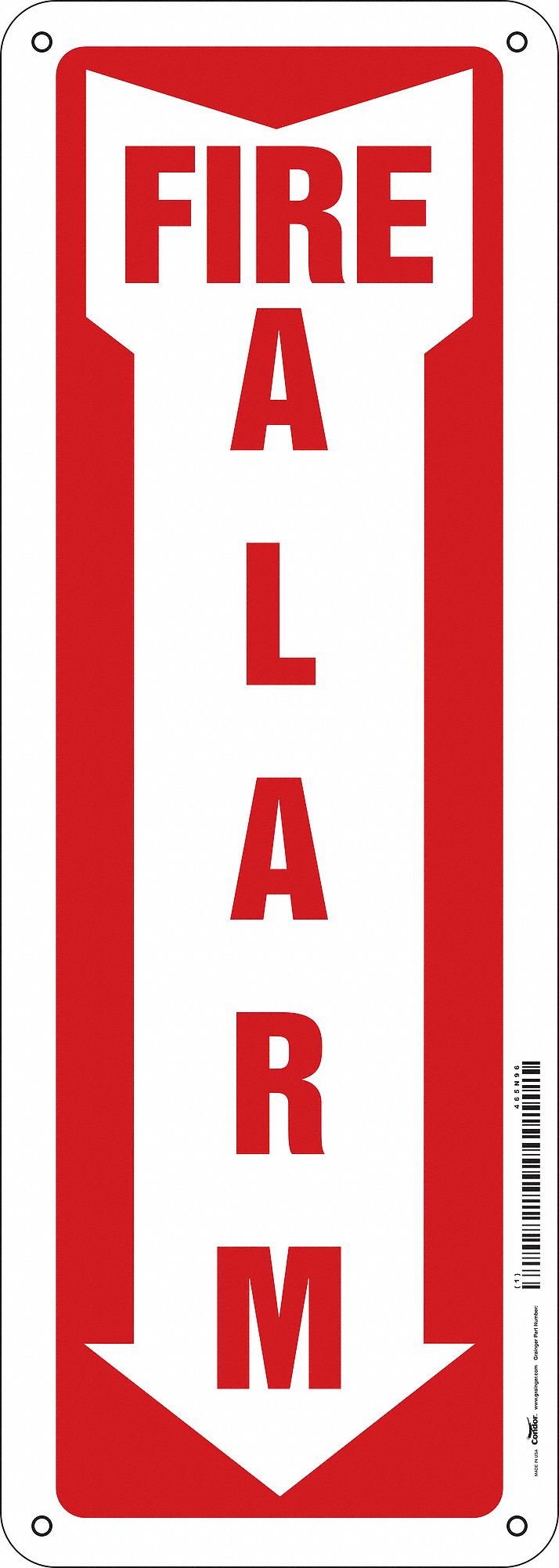 Safety Sign, 14 in x 5 in, Aluminum