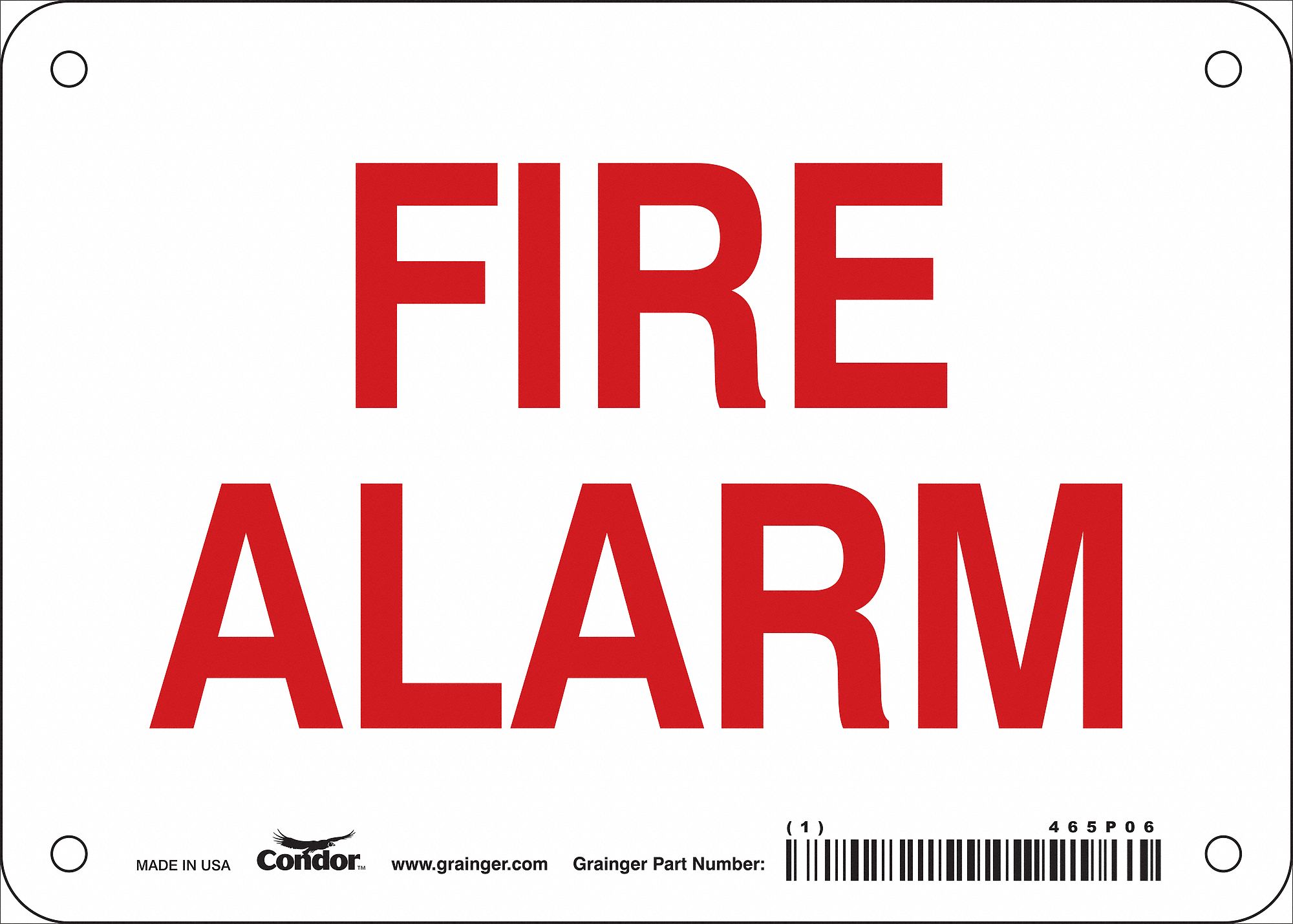 Safety Sign: Aluminum, Mounting Holes Sign Mounting, 5 in x 7 in Nominal Sign Size, 0.032 in Thick