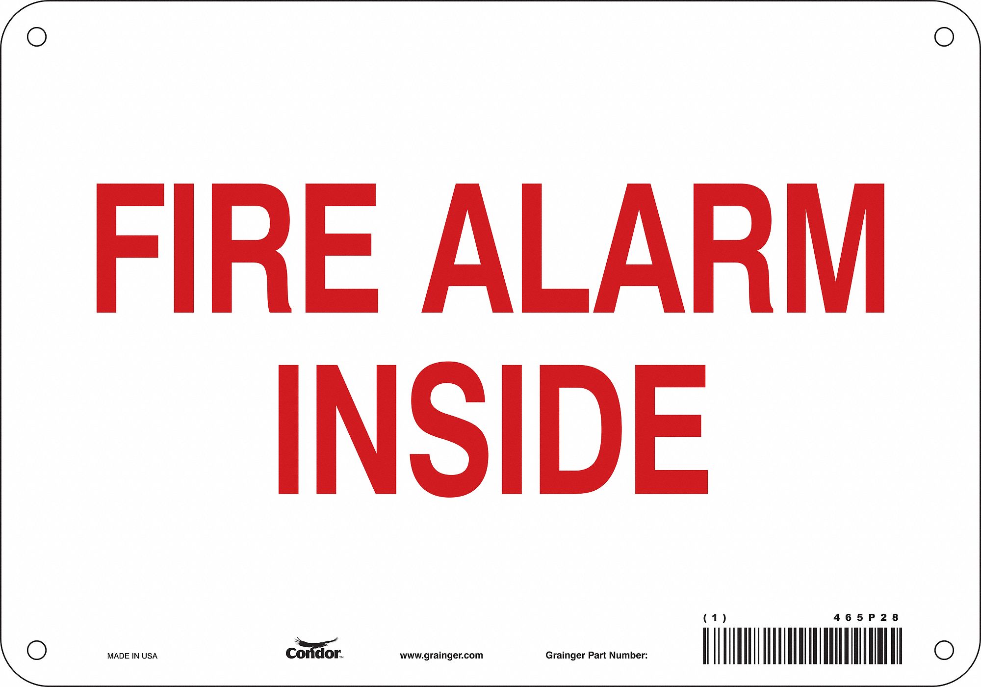 Safety Sign: Polyethylene, Mounting Holes Sign Mounting, 7 in x 10 in Nominal Sign Size, No Header