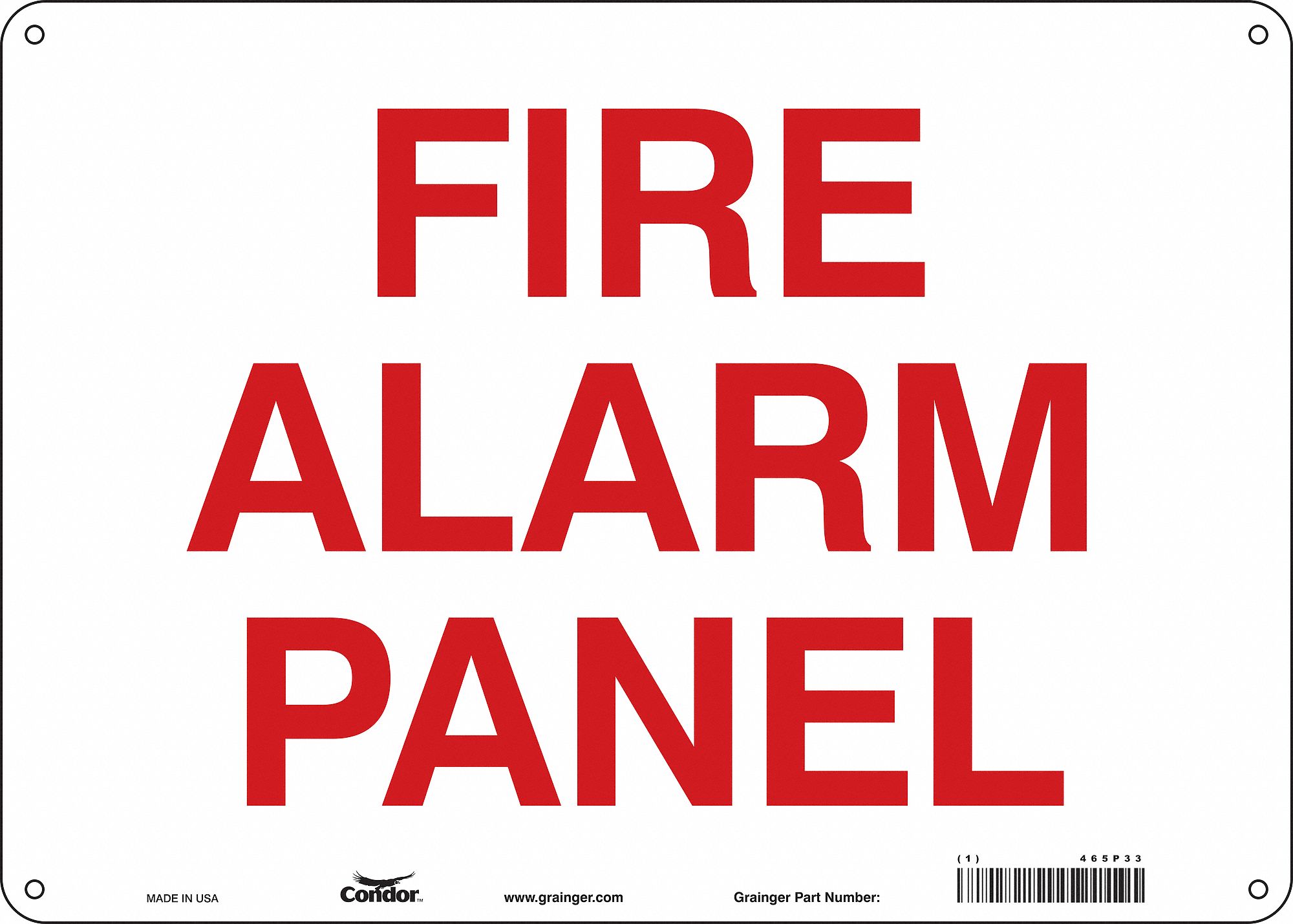 Safety Sign: Aluminum, Mounting Holes Sign Mounting, 10 in x 14 in Nominal Sign Size, 0.032 in Thick