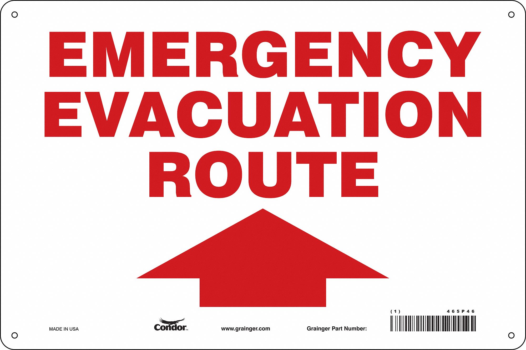 Safety Sign, 24 in x 36 in, Polyethylene