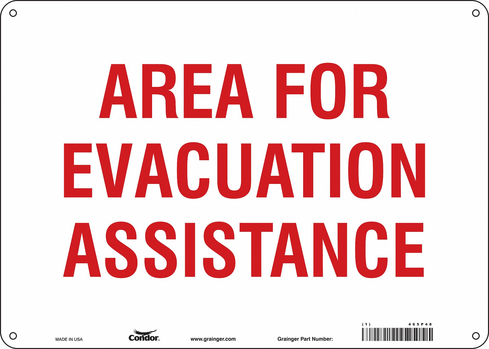 Safety Sign, 10 in x 14 in, Aluminum