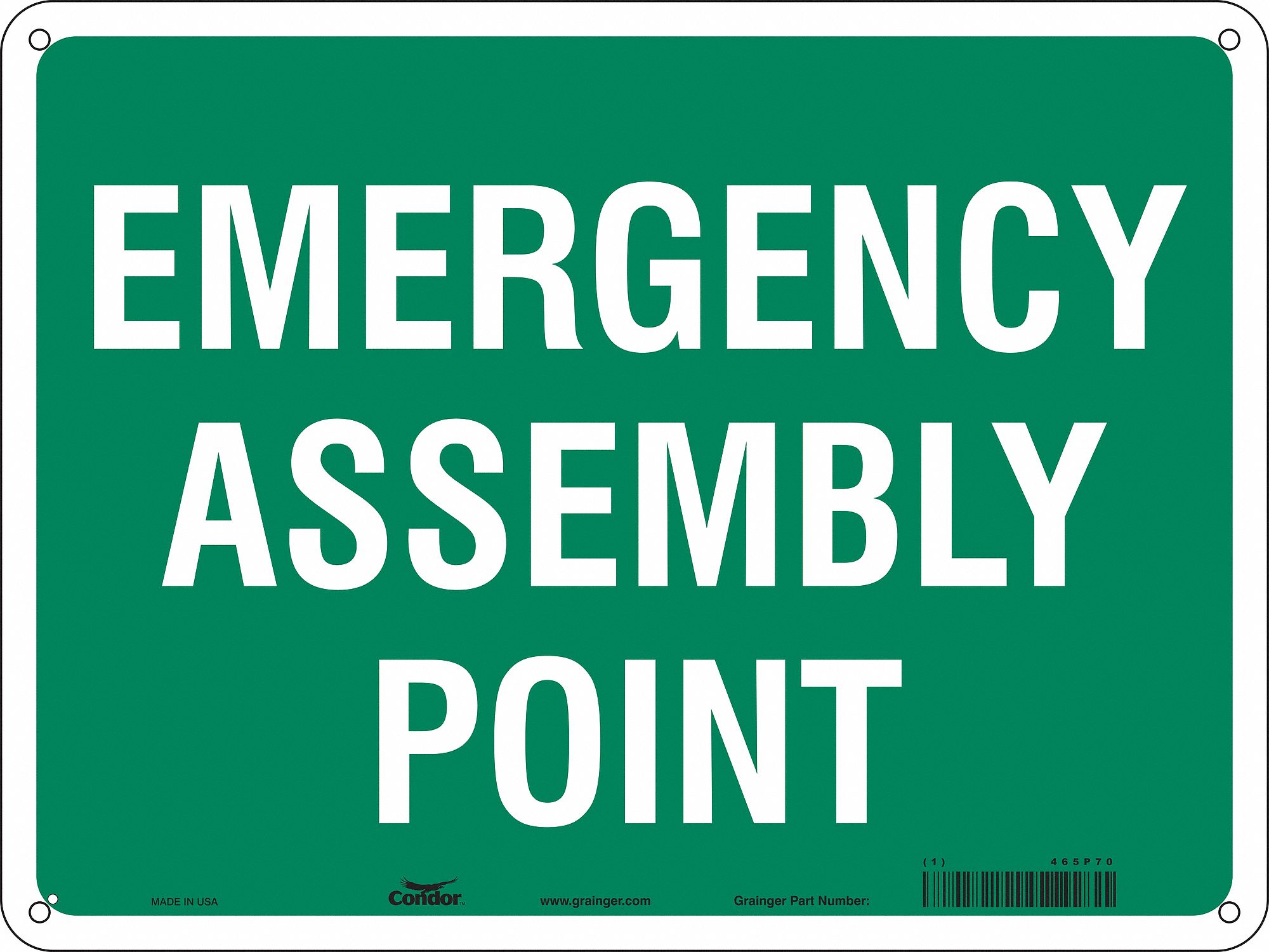 Safety Sign, 18 in x 24 in, Fiberglass