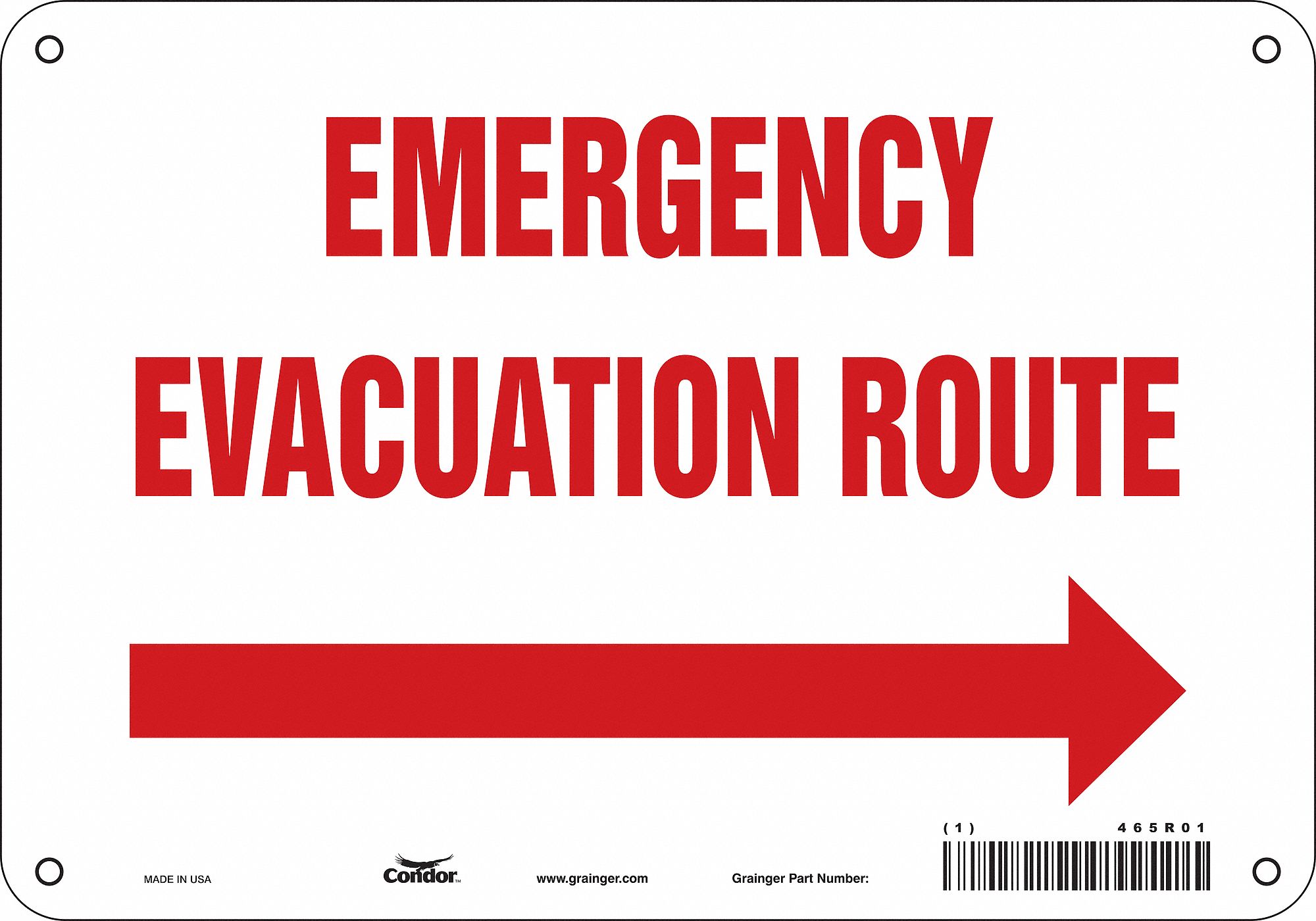Safety Sign: Aluminum, Mounting Holes Sign Mounting, 7 in x 10 in Nominal Sign Size, 0.032 in Thick