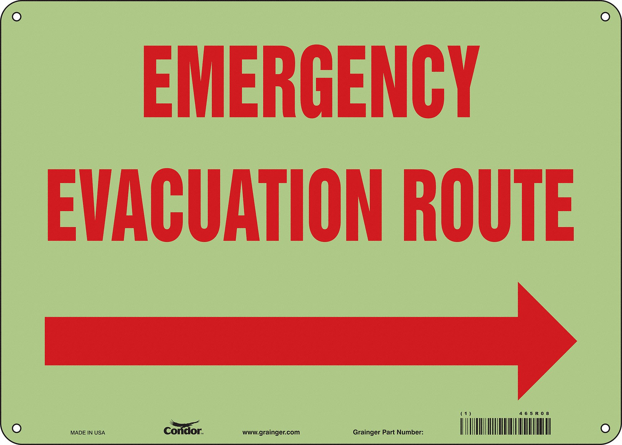 Safety Sign: Polyethylene, Mounting Holes Sign Mounting, 10 in x 14 in Nominal Sign Size