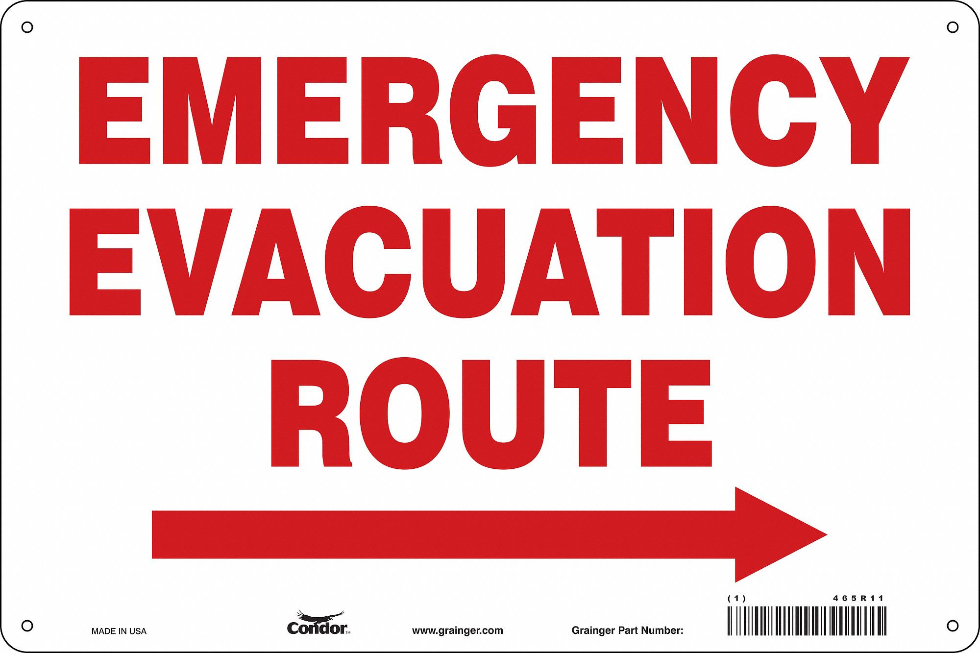 Safety Sign, 24 in x 36 in, Polyethylene