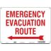 Emergency Evacuation Route Signs