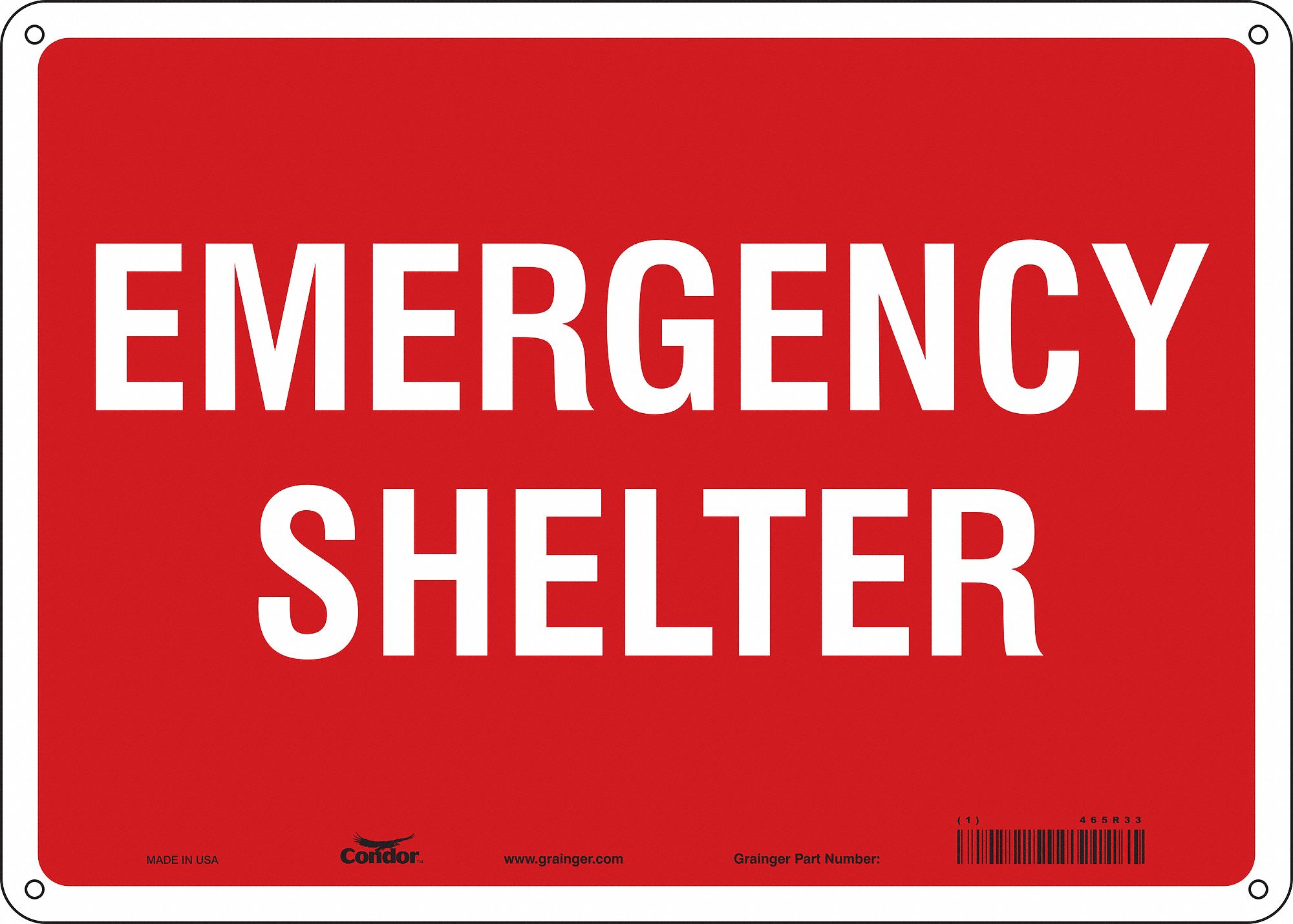 Safety Sign: Polyethylene, Mounting Holes Sign Mounting, 10 in x 14 in Nominal Sign Size
